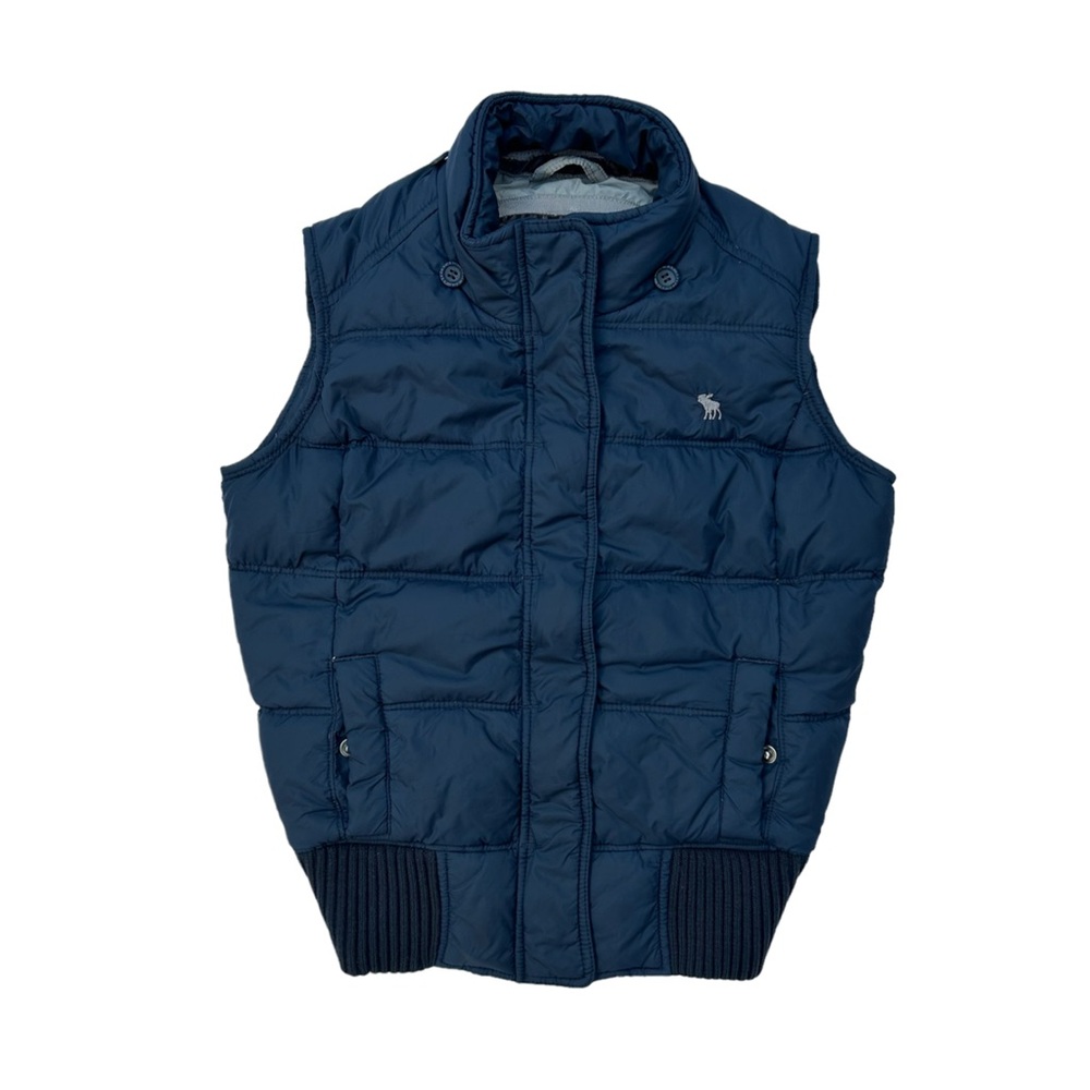 Abercrombie & Fitch Puffer Best Jacket Girls Small Full Zip Moose Logo Pockets